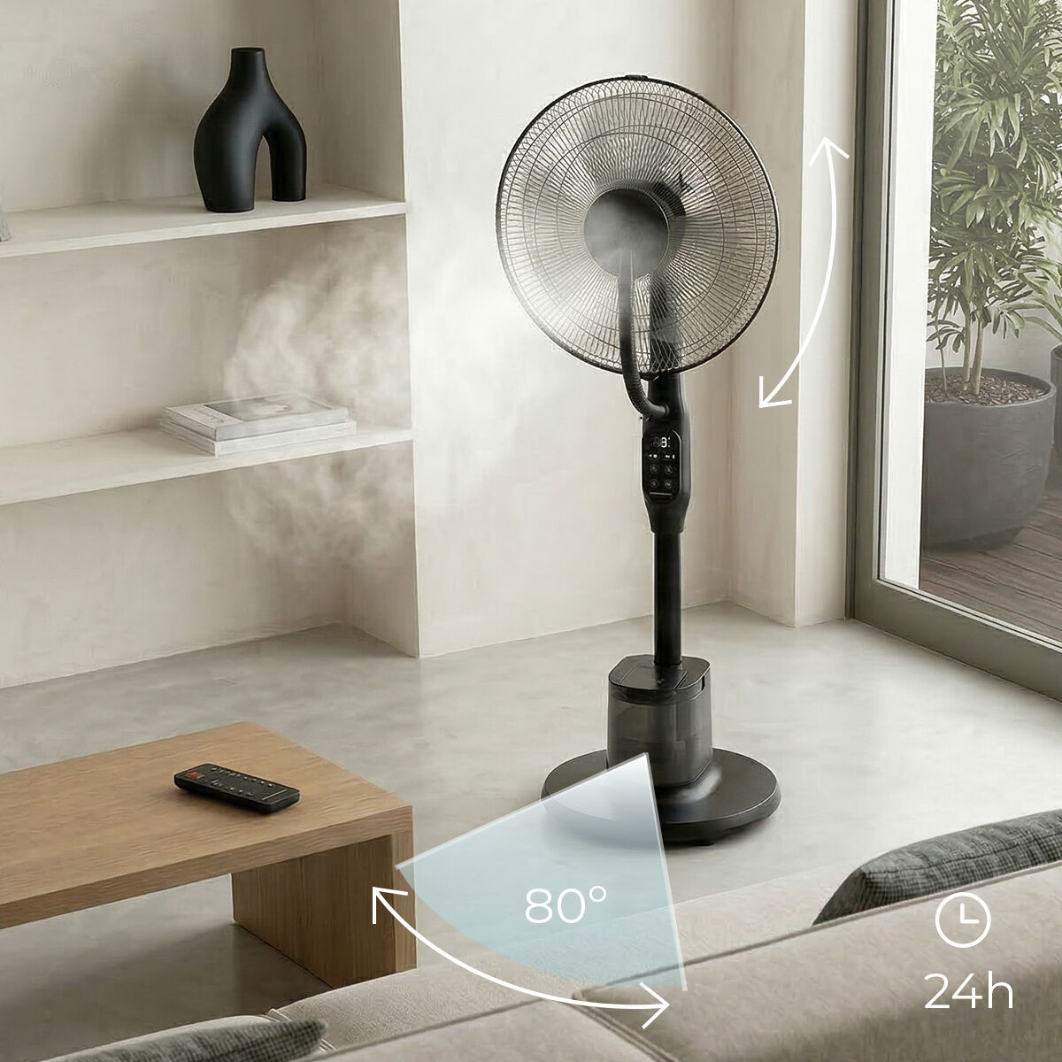 Nebuliser Pedestal Fan with Remote Control Sprair