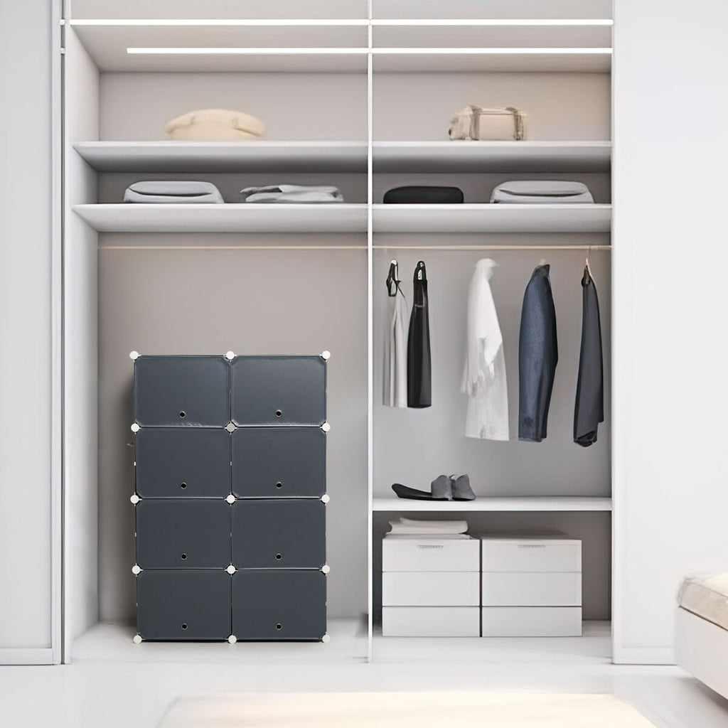 Portable Modular Shoe Cabinet Black