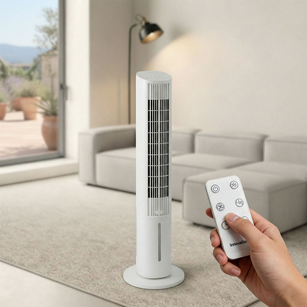 Portable Multifunction Tower Evaporative Cooler with Remote Control Hushly