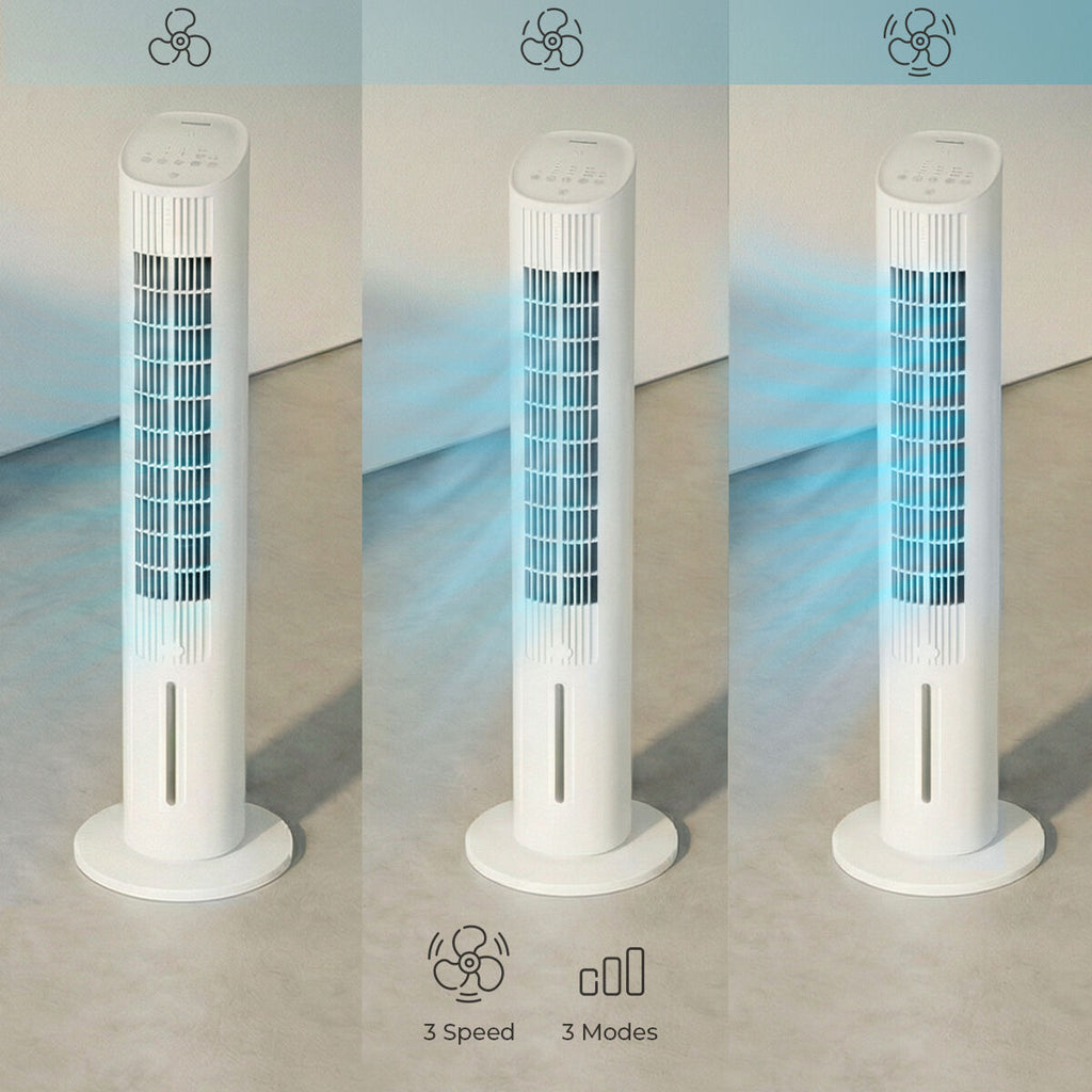 Portable Multifunction Tower Evaporative Cooler with Remote Control Hushly
