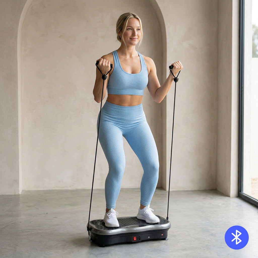Vibration Platform with Speaker, Resistance Bands and Remote Control Vivflow