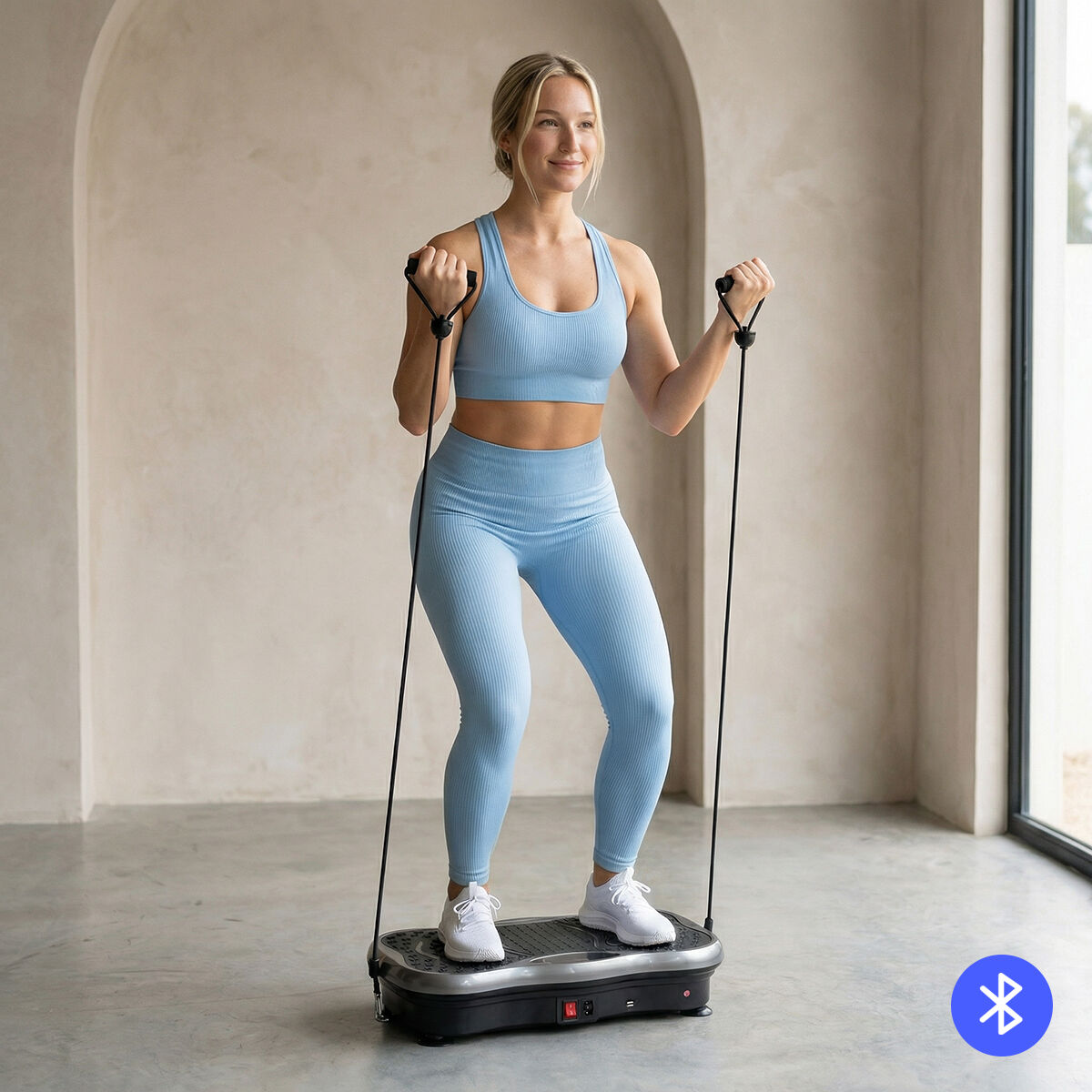 Vibration Platform with Speaker, Resistance Bands and Remote Control Vivflow